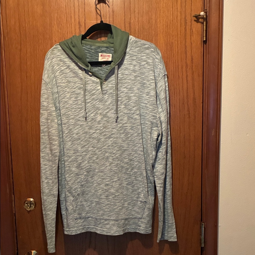 Mossimo Supply Co. Olive and Heather Gray Hoodie
